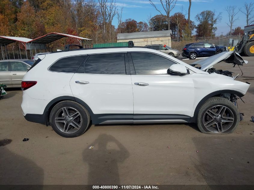 2017 Hyundai Santa Fe Limited Ultimate VIN: KM8SR4HF3HU225088 Lot: 40800390