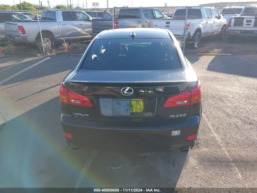 2008 Lexus Is 250 VIN: JTHBK262185054685 Lot: 40800658