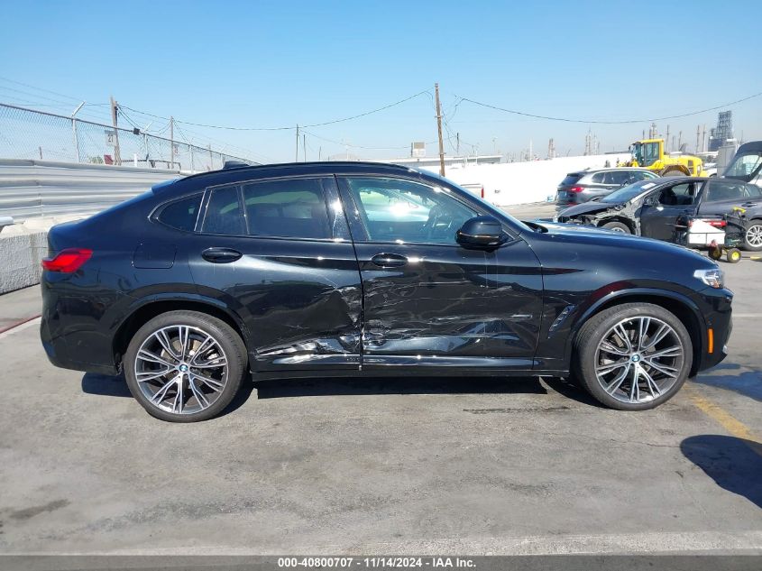 2022 BMW X4 xDrive30I VIN: 5UX33DT07N9L78311 Lot: 40800707