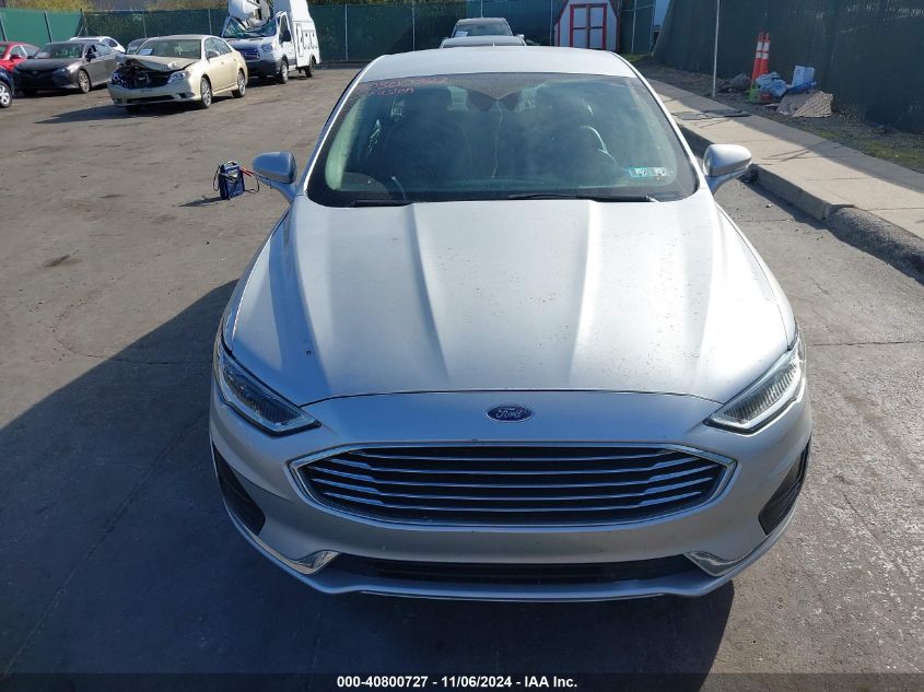 2019 Ford Fusion Hybrid Sel VIN: 3FA6P0MU8KR119667 Lot: 40800727