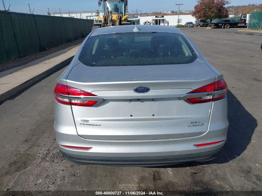 2019 Ford Fusion Hybrid Sel VIN: 3FA6P0MU8KR119667 Lot: 40800727