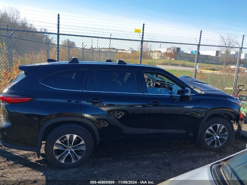 2021 Toyota Highlander Hybrid Xle VIN: 5TDHBRCH7MS521352 Lot: 40800889