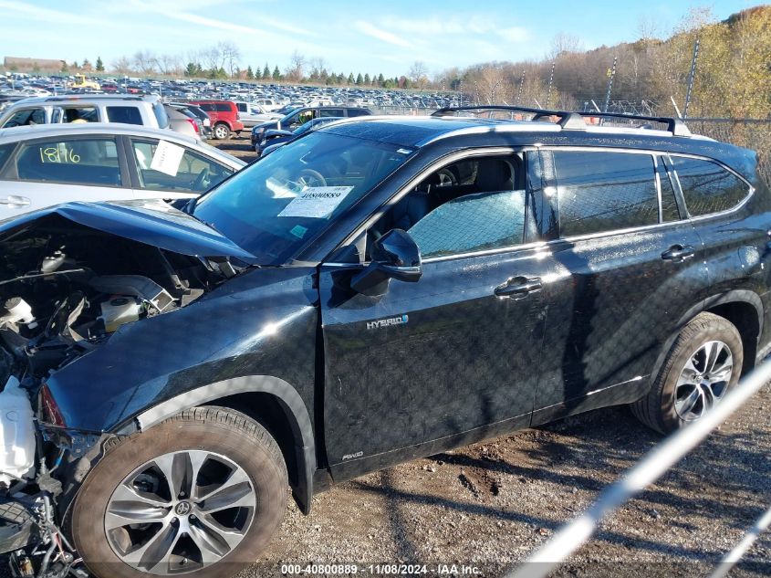 2021 Toyota Highlander Hybrid Xle VIN: 5TDHBRCH7MS521352 Lot: 40800889