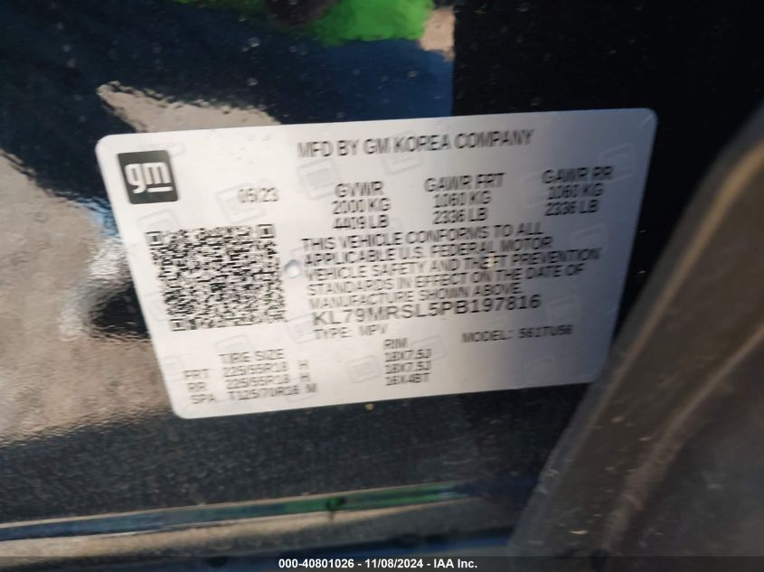 2023 CHEVROLET TRAILBLAZER AWD LT - KL79MRSL5PB197816