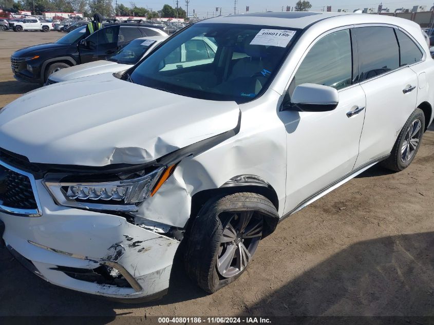 2020 Acura Mdx Standard VIN: 5J8YD3H34LL016357 Lot: 40801186