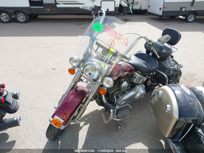 2014 Harley-Davidson Flstc Heritage Softail Classic red null null 1HD1BWV17EB034241 photo #3