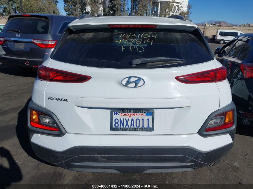 2020 Hyundai Kona Sel VIN: KM8K22AA9LU447814 Lot: 40801432