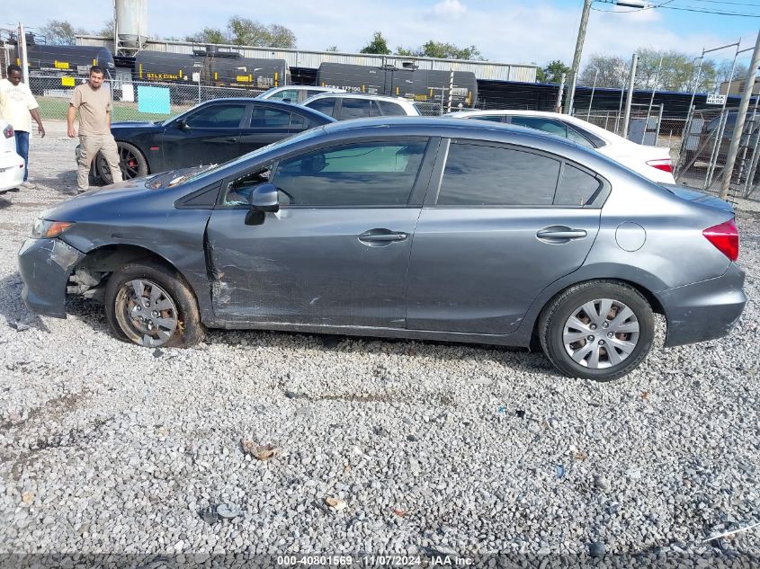 2012 Honda Civic Lx VIN: 19XFB2F5XCE036633 Lot: 40801569