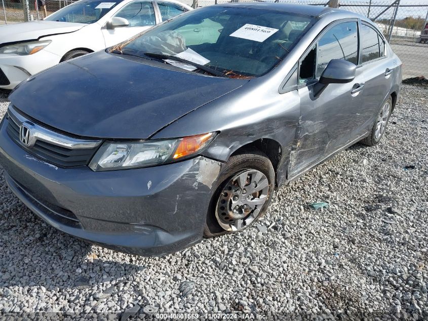 2012 Honda Civic Lx VIN: 19XFB2F5XCE036633 Lot: 40801569