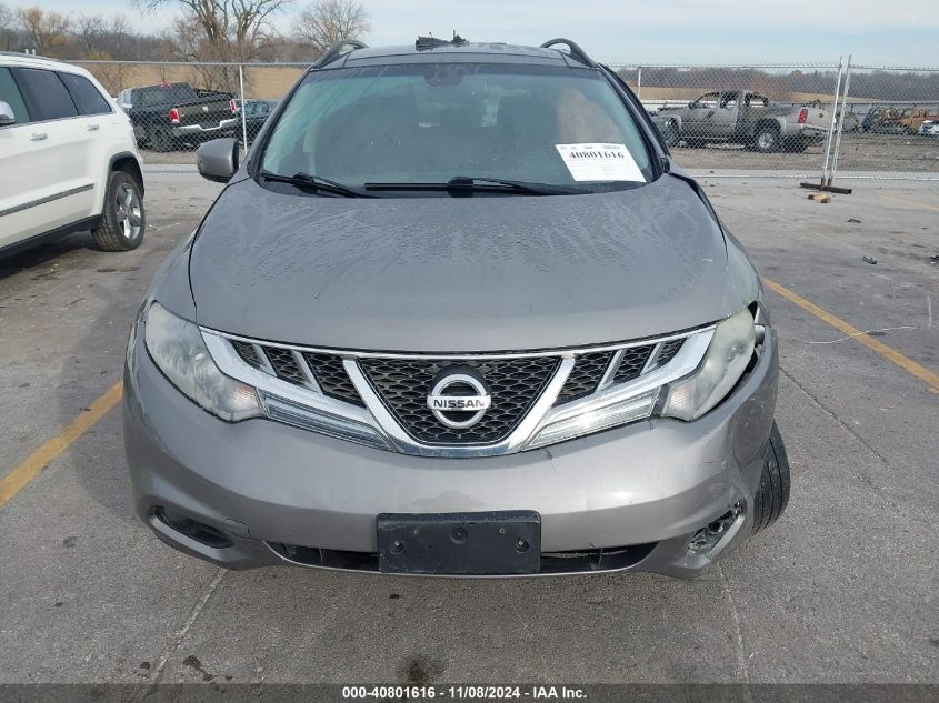 2012 Nissan Murano Sl VIN: JN8AZ1MWXCW219598 Lot: 40801616