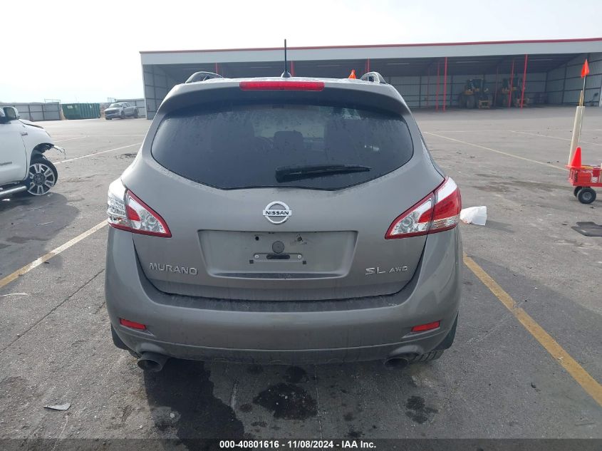 2012 Nissan Murano Sl VIN: JN8AZ1MWXCW219598 Lot: 40801616