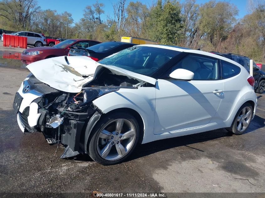 2014 Hyundai Veloster Base W/Gray VIN: KMHTC6AD5EU215152 Lot: 40801617