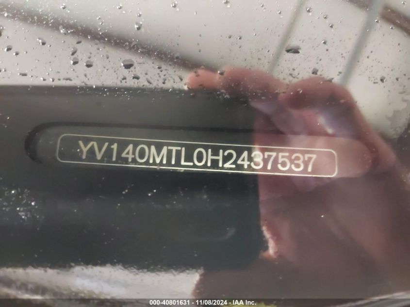 VIN YV140MTL0H2437537 2017 VOLVO S60 T5 DYNAMIC