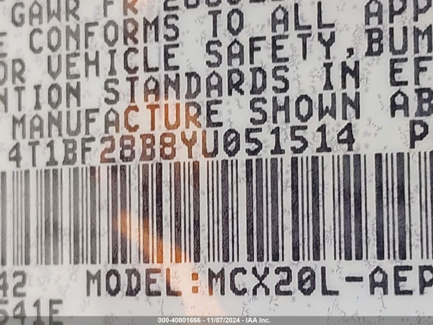 2000 Toyota Avalon Xl/Xls VIN: 4T1BF28B8YV051514 Lot: 43225268