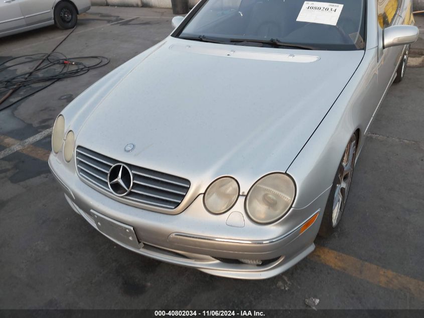 2002 Mercedes-Benz Cl 500 VIN: WDBPJ75J22A030859 Lot: 40802034