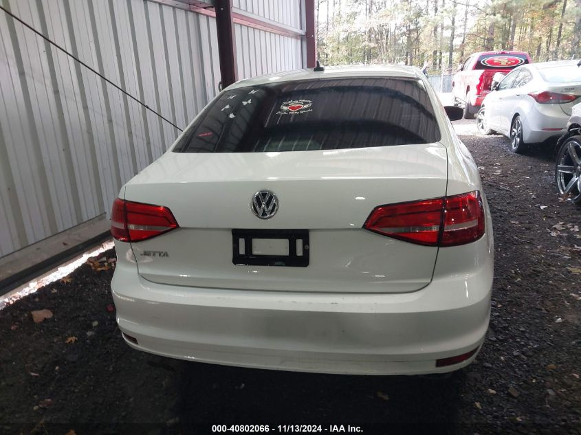 2015 Volkswagen Jetta 2.0L S VIN: 3VW2K7AJ5FM354604 Lot: 40802066