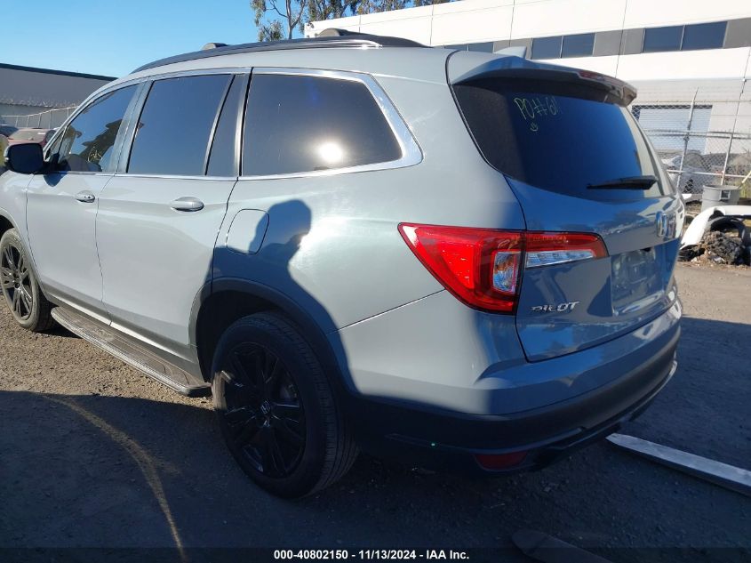 2022 Honda Pilot 2Wd Special Edition VIN: 5FNYF5H28NB018078 Lot: 40802150