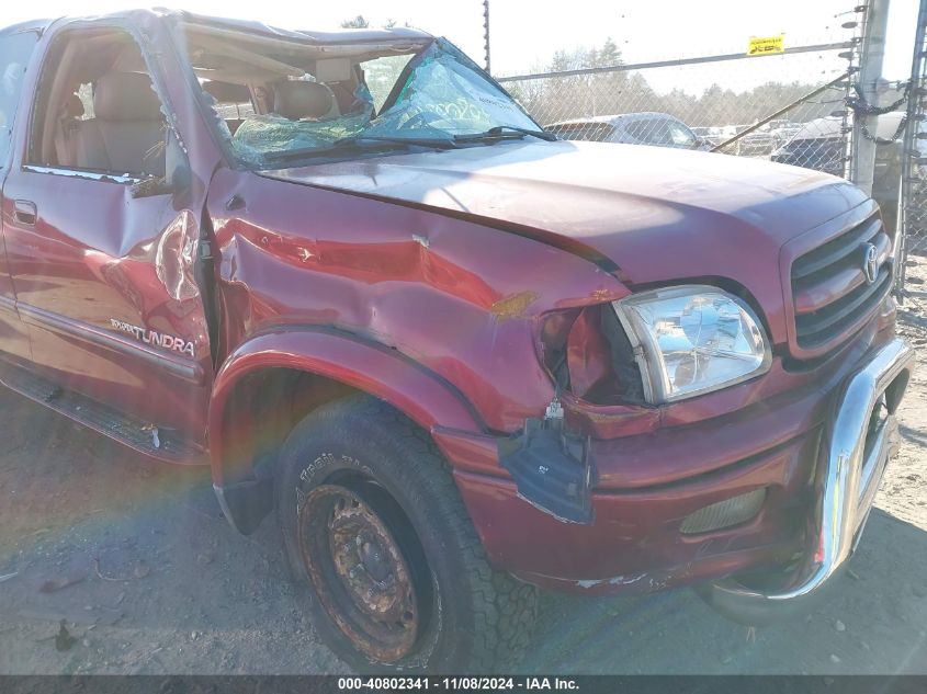 2002 Toyota Tundra Ltd V8 VIN: 5TBBT48102S234622 Lot: 40802341