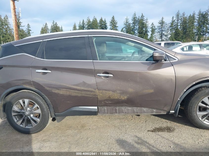 2015 Nissan Murano Sl VIN: 5N1AZ2MG8FN208115 Lot: 40802541