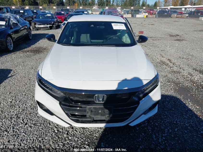 2022 Honda Accord Sport VIN: 1HGCV1F30NA106652 Lot: 40802544