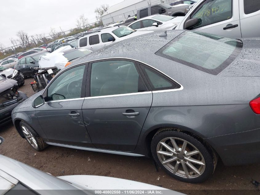 2014 Audi A4 2.0T Premium VIN: WAUFFAFLXEN042991 Lot: 40802558