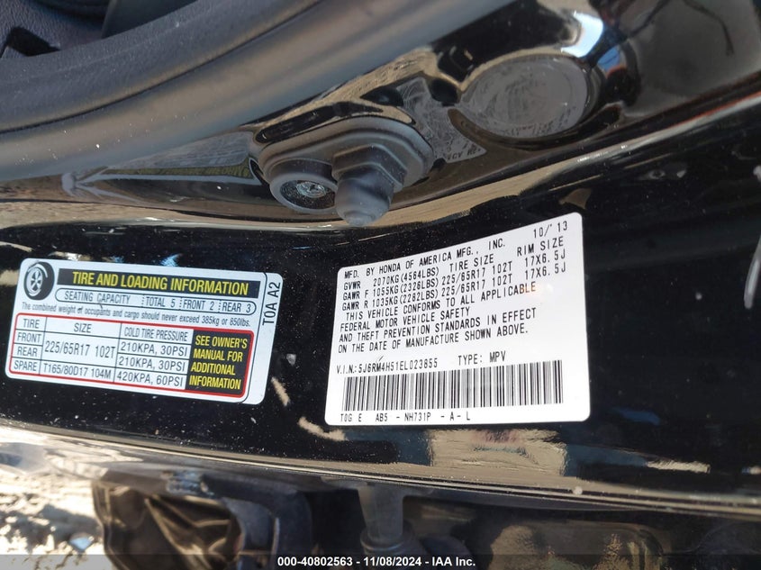 2014 HONDA CR-V EX - 5J6RM4H51EL023855