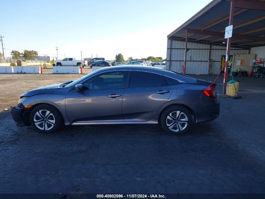 2018 Honda Civic Lx VIN: 19XFC2F51JE203343 Lot: 40802596