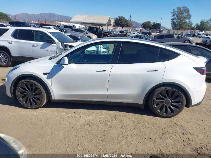 2022 Tesla Model Y Performance Dual Motor All-Wheel Drive VIN: 7SAYGDEF6NF495321 Lot: 40802674