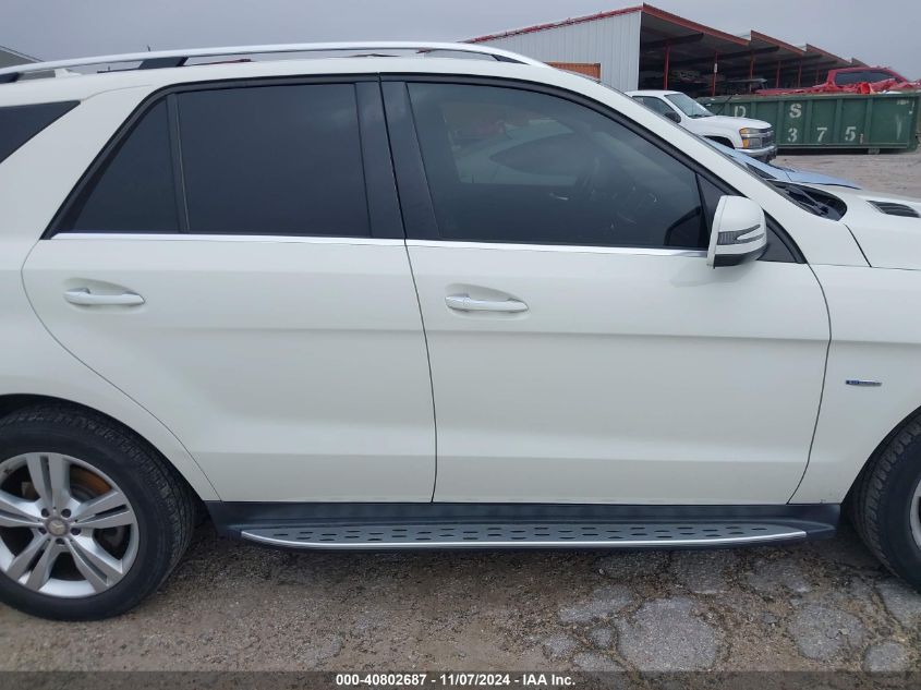 2012 Mercedes-Benz Ml 350 4Matic VIN: 4JGDA5HB3CA029245 Lot: 40802687