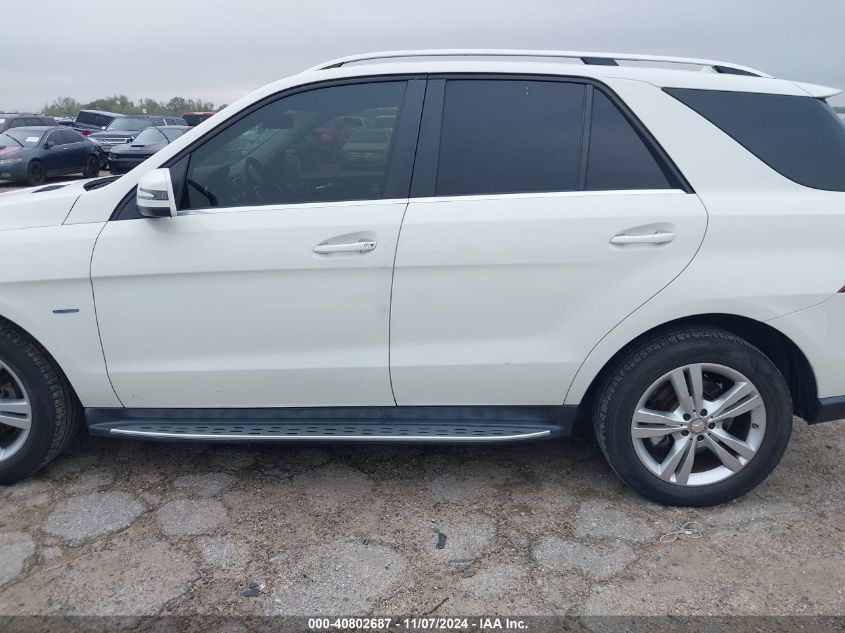 2012 Mercedes-Benz Ml 350 4Matic VIN: 4JGDA5HB3CA029245 Lot: 40802687