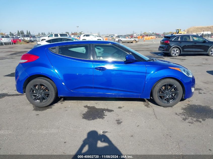 2013 Hyundai Veloster Base W/Black VIN: KMHTC6AD4DU102436 Lot: 40802720