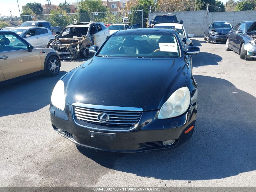 2002 Lexus Sc 430 VIN: JTHFN48Y920025154 Lot: 40802768