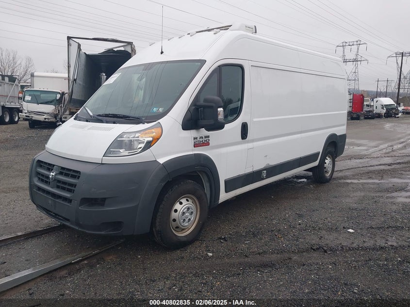 Vin: 3c6trvdg4je154184, lot: 41292350, ram promaster 2500 high roof 159 wb 20182