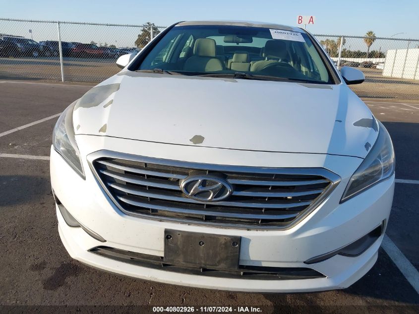 2016 Hyundai Sonata VIN: 5NPE24AF0GH398088 Lot: 40802926