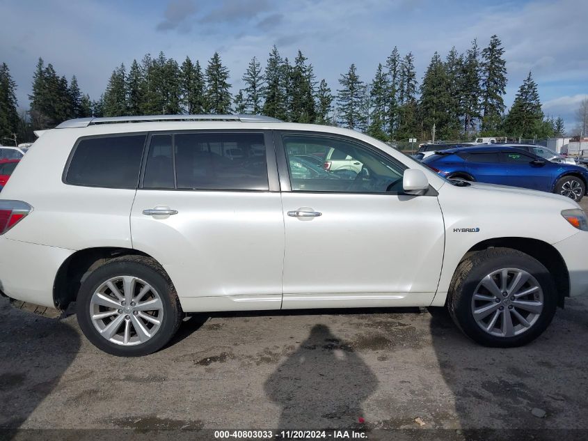 2009 Toyota Highlander Hybrid Limited VIN: JTEEW44A992030531 Lot: 40803033