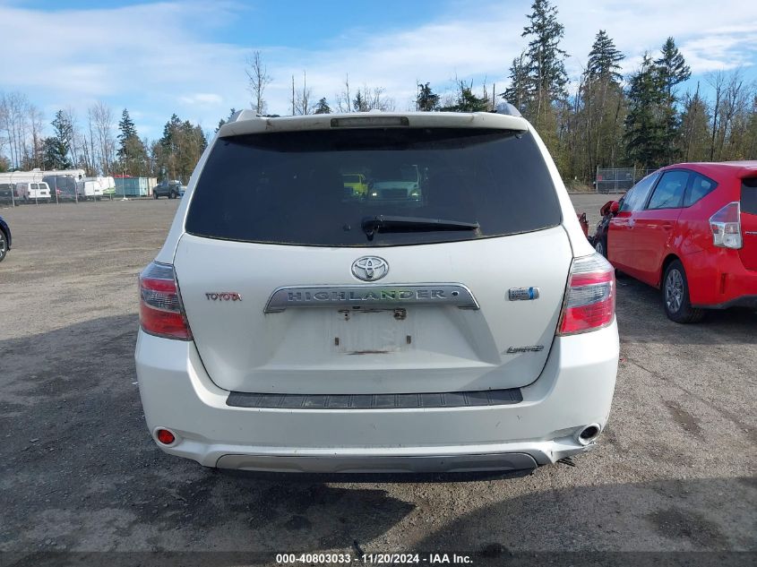 2009 Toyota Highlander Hybrid Limited VIN: JTEEW44A992030531 Lot: 40803033