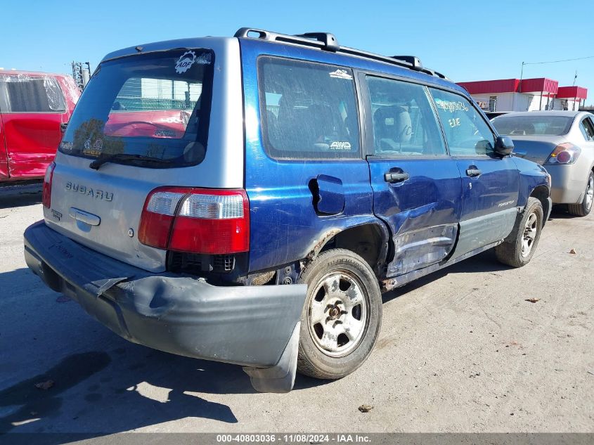 2001 Subaru Forester L VIN: JF1SF63561H757110 Lot: 40803036