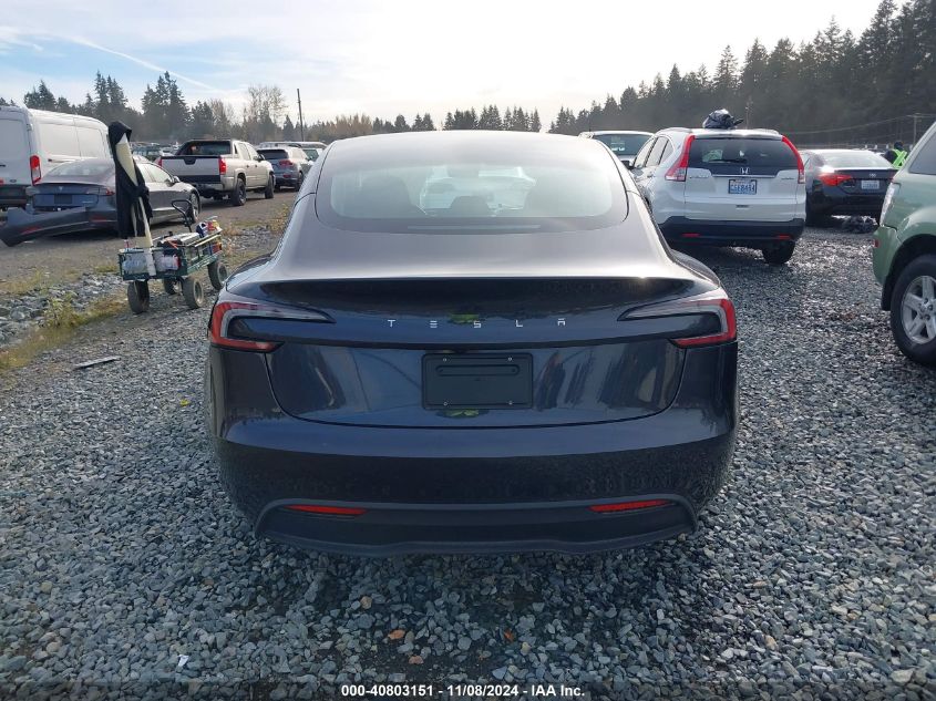 2024 Tesla Model 3 Rear-Wheel Drive VIN: 5YJ3E1EA9RF864548 Lot: 40803151