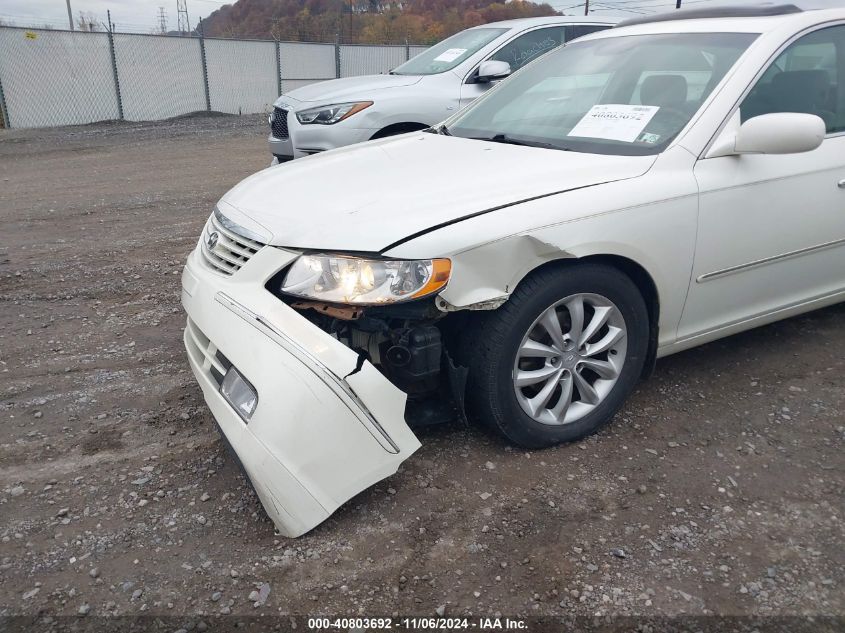 2006 HYUNDAI AZERA VIN: KMHFC46F16A108937