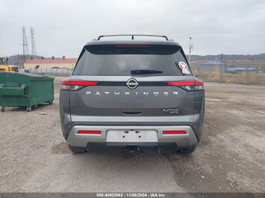 2022 Nissan Pathfinder Platinum 4Wd VIN: 5N1DR3DK9NC243506 Lot: 40803863