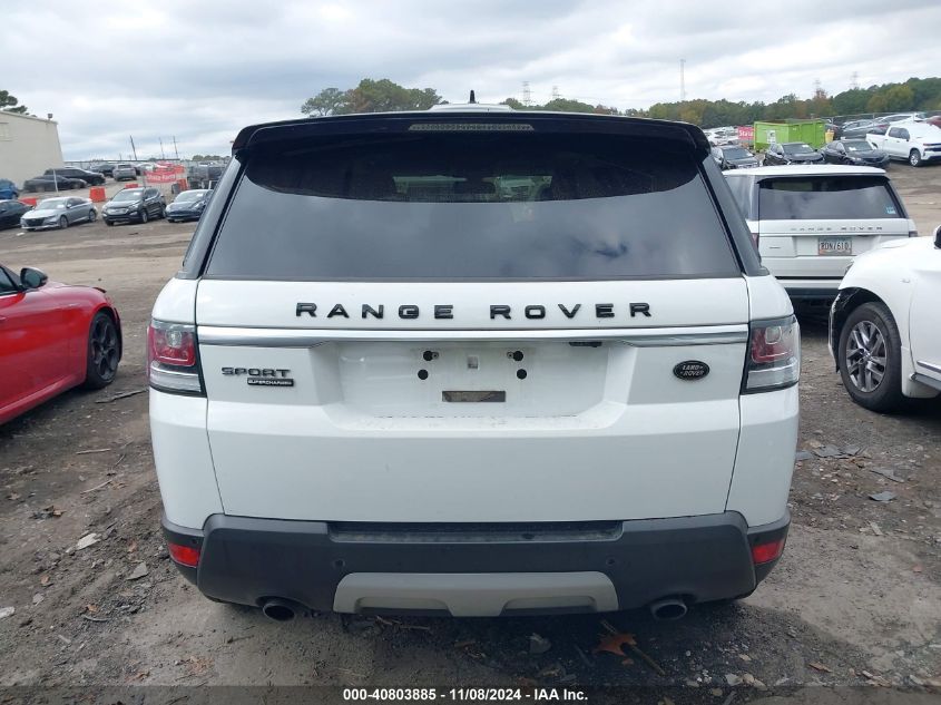 2016 Land Rover Range Rover Sport 3.0L V6 Supercharged Hse VIN: SALWR2VF4GA573621 Lot: 40803885