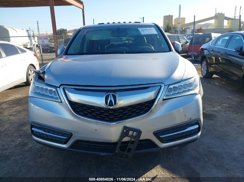 2014 Acura Mdx VIN: 5FRYD3H27EB013110 Lot: 40804026