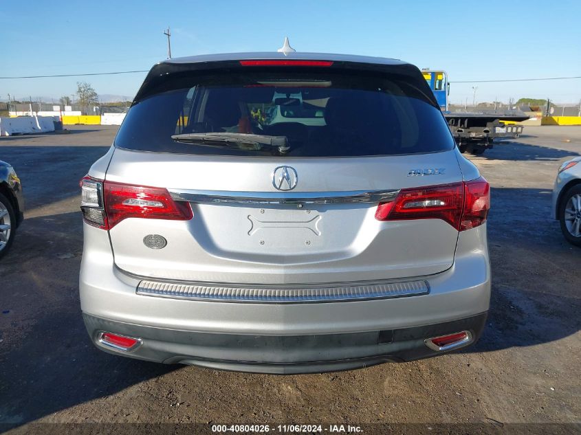 2014 Acura Mdx VIN: 5FRYD3H27EB013110 Lot: 40804026