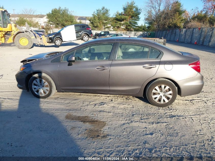 2012 Honda Civic Lx VIN: 19XFB2F56CE378144 Lot: 40804034