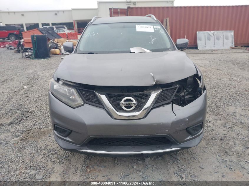 2016 Nissan Rogue Sv VIN: KNMAT2MT6GP725907 Lot: 40804091