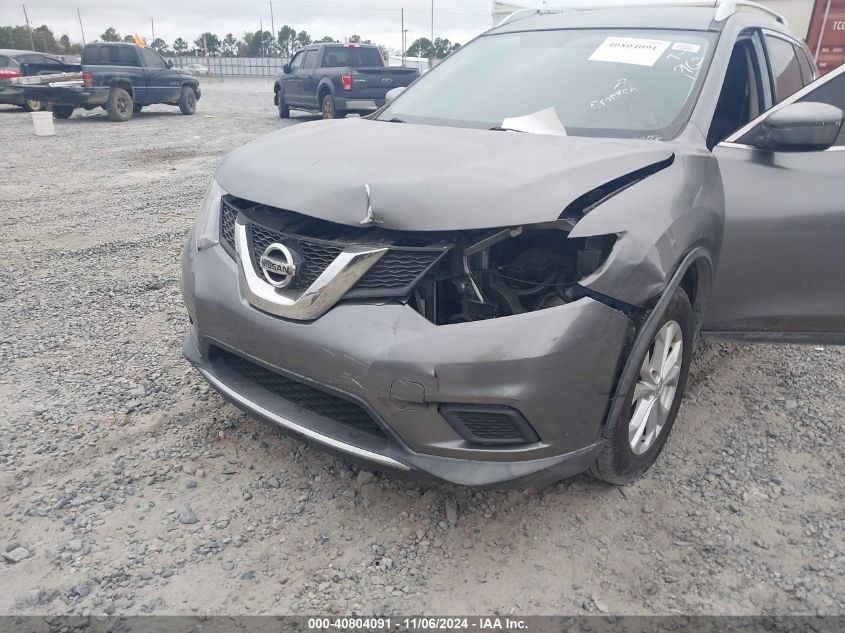 2016 Nissan Rogue Sv VIN: KNMAT2MT6GP725907 Lot: 40804091