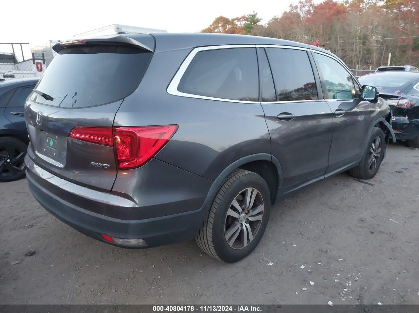 2017 Honda Pilot Ex-L VIN: 5FNYF6H59HB059064 Lot: 40804178