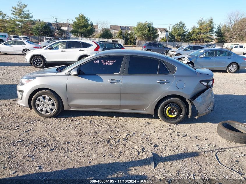 2022 Kia Rio S VIN: 3KPA24AD8NE431868 Lot: 40804185