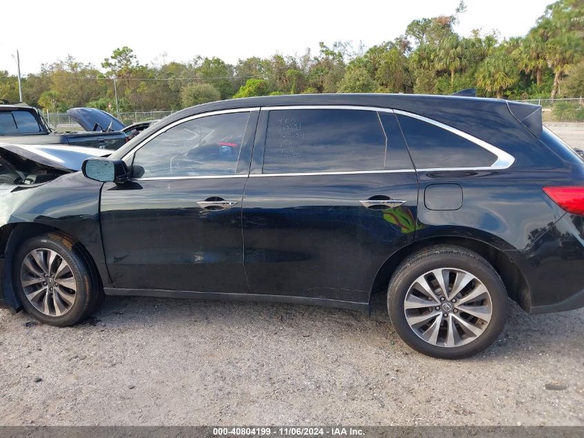 2016 Acura Mdx Technology Acurawatch Plus Packages/Technology Package VIN: 5FRYD4H40GB044483 Lot: 40804199