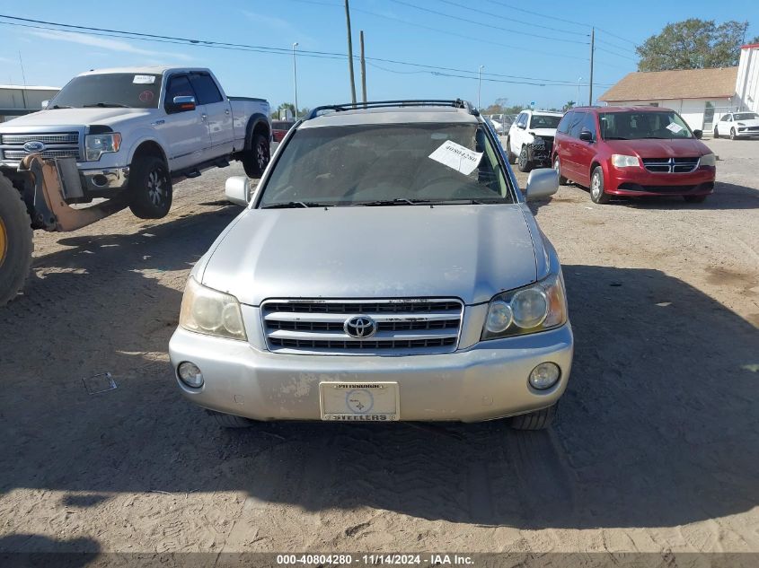 2001 Toyota Highlander V6 VIN: JTEGF21A910019269 Lot: 40804280